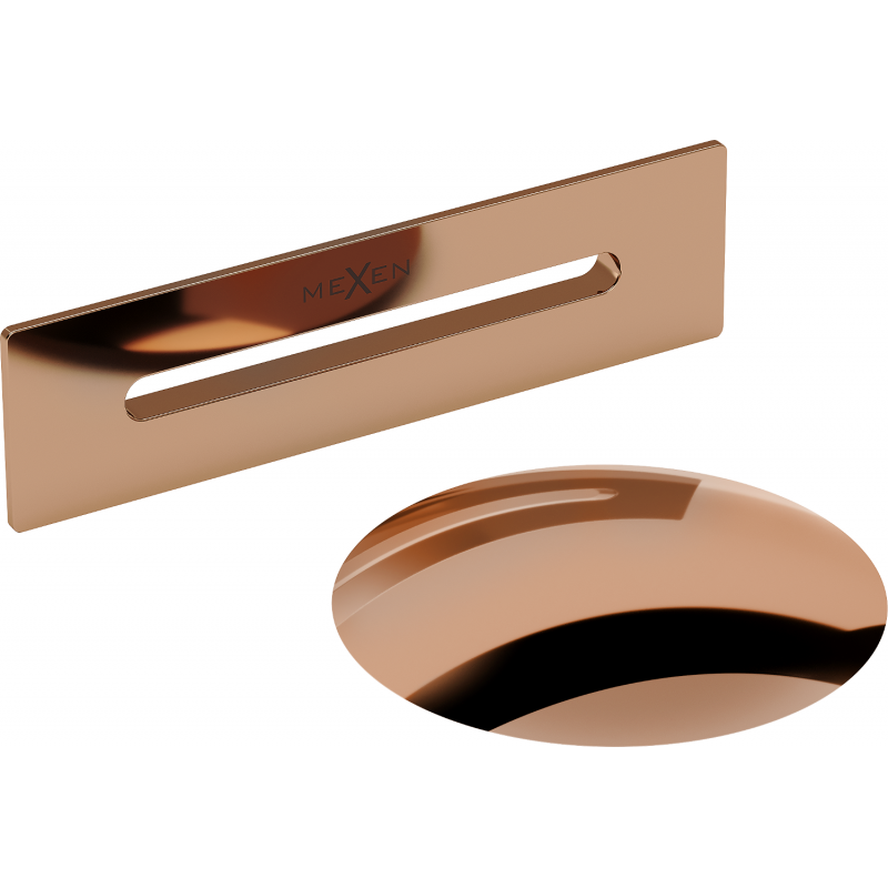 Mexen Uni Ablaufgarnitur mit Überlauf für freistehende Badewannen, Roségold - 5100-60