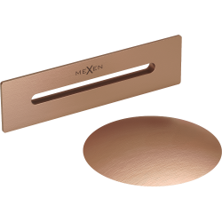 Mexen Uni Plug with Overflow for Freestanding Bath, Brushed Copper - 5100-65