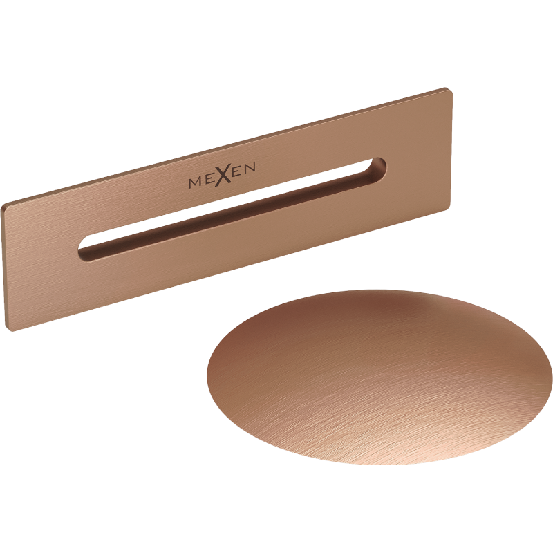 Mexen Uni desagüe con rebosadero para bañera exenta, cobre cepillado - 5100-65