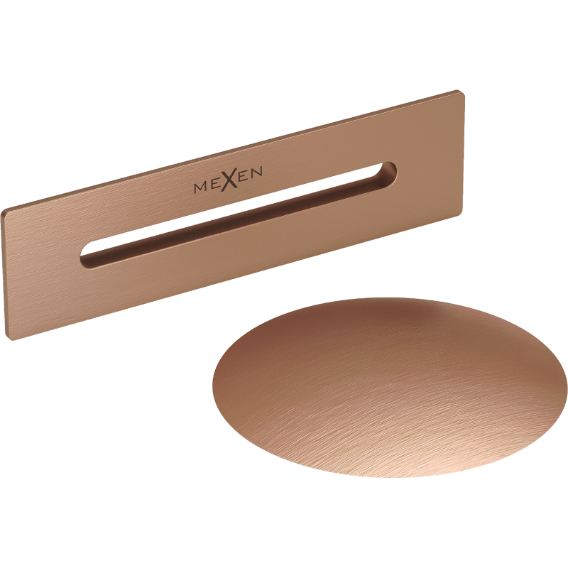 Mexen Uni Plug with Overflow for Freestanding Bath, Brushed Copper - 5100-65
