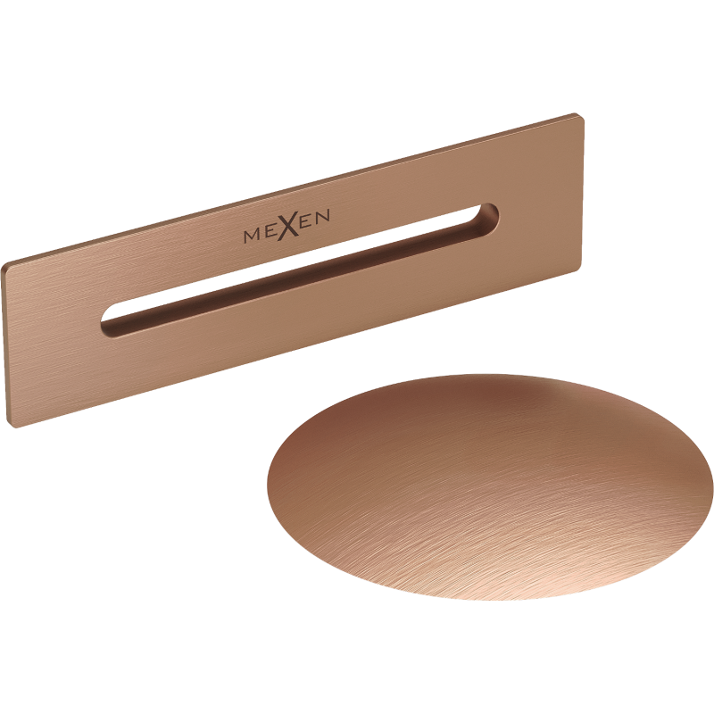 Mexen Uni vidage avec trop-plein pour baignoire autoportante, cuivre brossé - 5100-65