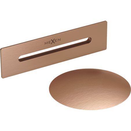 Mexen Uni Plug with Overflow for Freestanding Bath, Brushed Copper - 5100-65