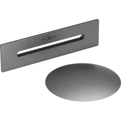 Mexen Uni Waste with Overflow for Freestanding Bathtub, Brushed Gun Gray - 5100-66