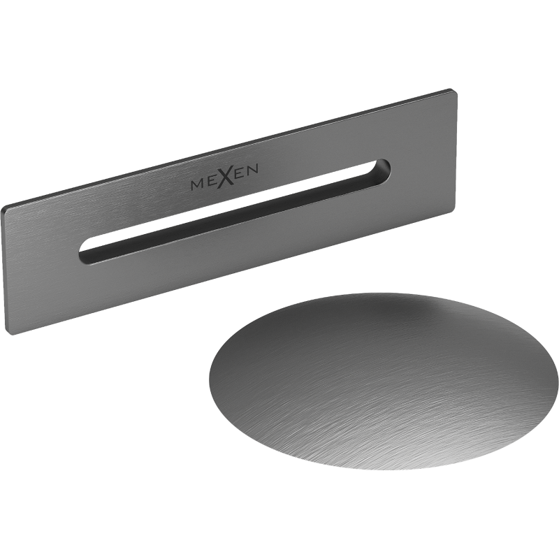 Mexen Uni afvoerplug met overloop voor vrijstaand bad, geborsteld gun gray - 5100-66