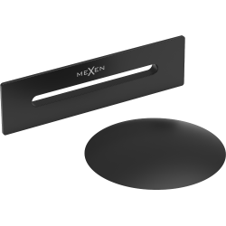 Mexen Uni pop-up waste with overflow for freestanding bath, black - 5100-70