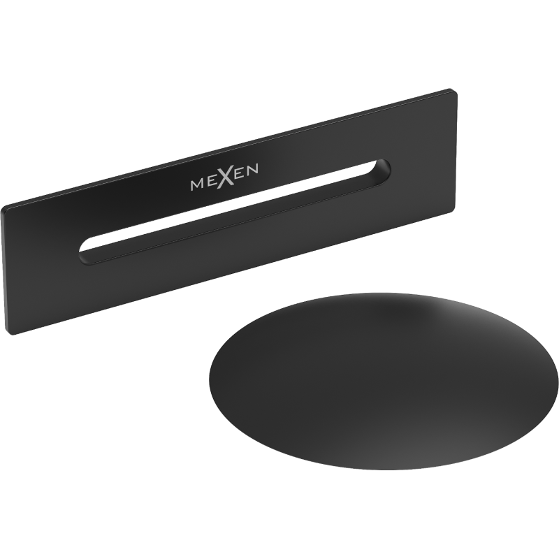 Mexen Uni pop-up waste with overflow for freestanding bath, black - 5100-70