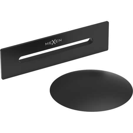 Mexen Uni pop-up waste with overflow for freestanding bath, black - 5100-70