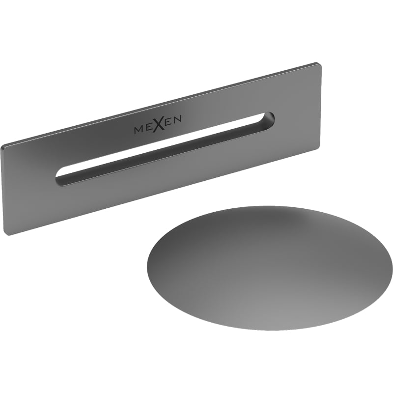 Mexen Uni korek z przelewem do wanny wolnostojącej, gun metal - 5100-95