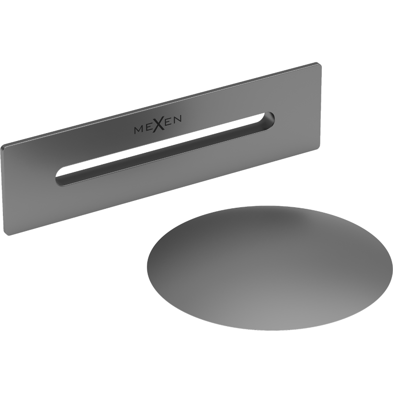 Mexen Uni plug with overflow for freestanding bathtub, gun metal - 5100-95