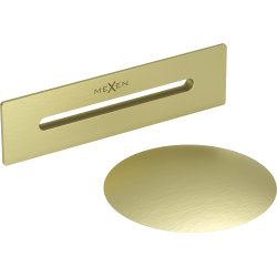 Mexen Uni izlietne ar pārplūdi brīvi stāvošai vannai, matēts zeltainais - 5100-55