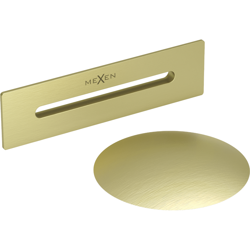 Mexen Uni Überlaufset für freistehende Badewanne, gebürstetes Gold - 5100-55