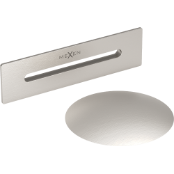 Mexen Uni tappo con troppopieno per vasca da bagno indipendente, nichel spazzolato - 5100-97