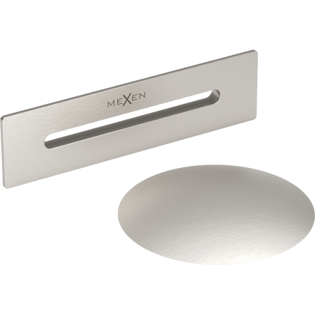 Mexen Uni drain with overflow for freestanding bath, brushed nickel - 5100-97