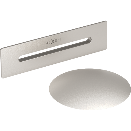 Mexen Uni tappo con troppopieno per vasca da bagno indipendente, nichel spazzolato - 5100-97