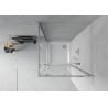 Mexen Rio cabine de douche carrée 80 x 80 cm, transparent, chrome + receveur Flat, blanc - 860-080-080-01-00-4010