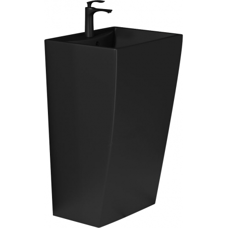 Mexen Oda lavabo a colonna 47 x 42 cm, nero opaco - 26124770
