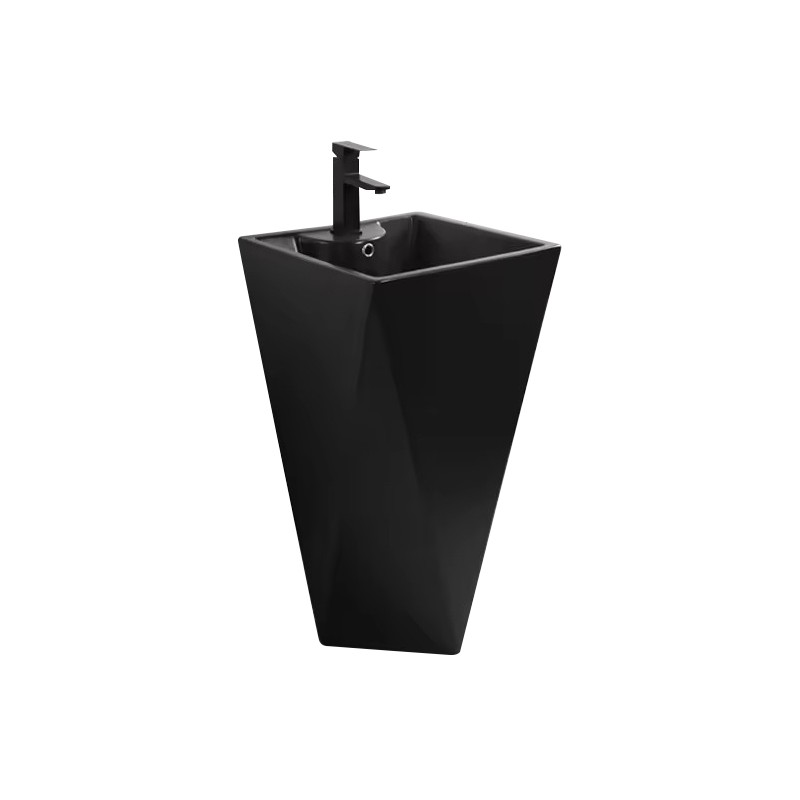 Mexen Ida lavabo a colonna 47 x 47 cm, nero opaco - 26114670