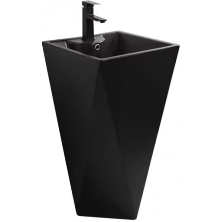 Mexen Ida freistehendes Waschbecken 47 x 47 cm, schwarz matt - 26114670