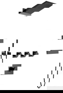 Mexen Fall juego de ducha empotrado, negro - 7602-04-70