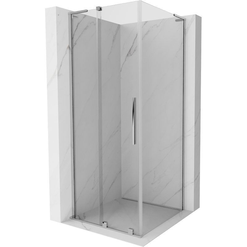 Mexen Velar L cabine de duche deslizante 90 x 90 cm, transparente, cromada - 871-090-090-03-01