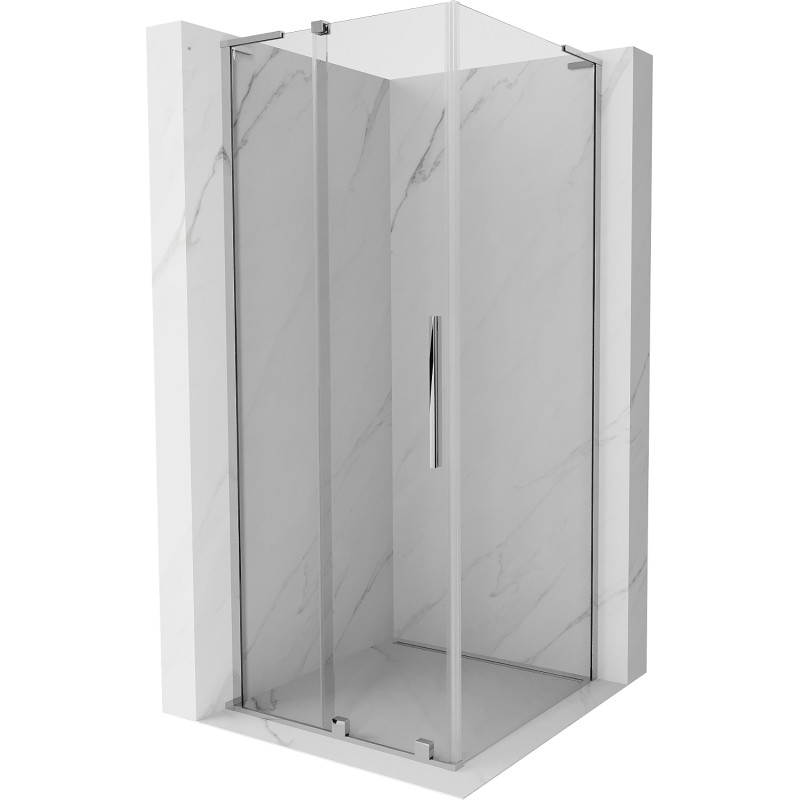 Mexen Velar L lükandustega dušikabiin 110 x 110 cm, läbipaistev, kroom - 871-110-110-03-01