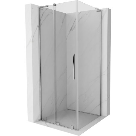 Mexen Velar L sliding shower enclosure 120 x 120 cm, transparent, chrome - 871-120-120-03-01