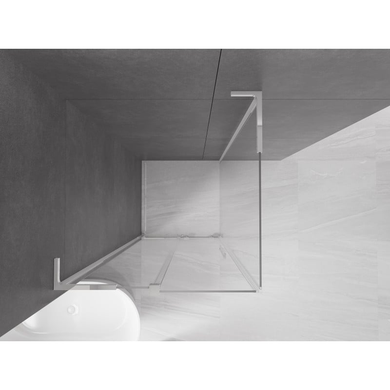 Mexen Velar L kabina prysznicowa rozsuwana 110 x 110 cm, transparent, chrom - 871-110-110-03-01