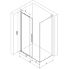 Mexen Velar L schuifbare douchecabine 100 x 100 cm, transparant, chroom - 871-100-100-03-01