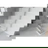 Mexen Rio vierkante douchecabine 70 x 70 cm, witte strepen, chroom + Flat douchebak, wit - 860-070-070-01-20-4010