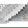 Mexen Rio vierkante douchecabine 70 x 70 cm, witte strepen, chroom + Flat douchebak, wit - 860-070-070-01-20-4010