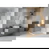 Mexen Rio vierkante douchecabine 70 x 70 cm, witte strepen, chroom + Flat douchebak, wit - 860-070-070-01-20-4010