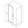 Mexen Velar L cabine de douche coulissante 90 x 70 cm, transparente, chromée - 871-090-070-03-01