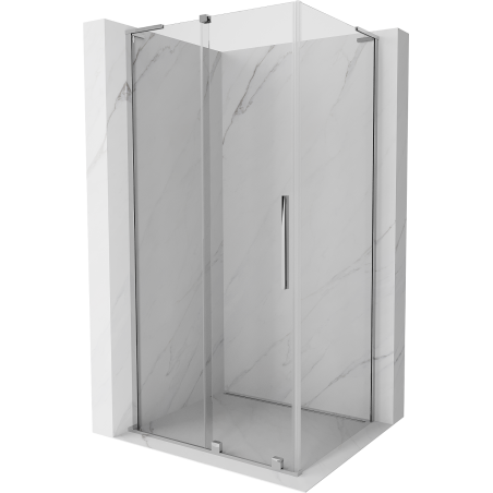 Mexen Velar L lükandustega dušinurk 120 x 70 cm, läbipaistev, kroom - 871-120-070-03-01