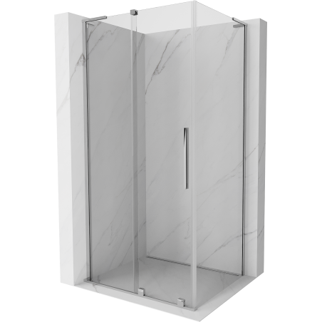 Mexen Velar L klizna kabina s kliznim vratima 120 x 85 cm, prozirna, krom - 871-120-085-03-01