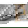 Mexen Rio vierkante douchecabine 70 x 70 cm, ijs, chroom + Flat douchebak, wit - 860-070-070-01-30-4010