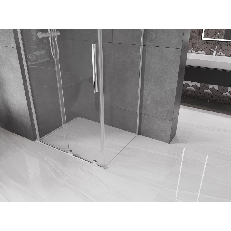 Mexen Velar L klizna kabina s kliznim vratima 120 x 85 cm, prozirna, krom - 871-120-085-03-01
