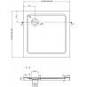 Mexen Rio vierkante douchecabine 70 x 70 cm, ijs, chroom + Flat douchebak, wit - 860-070-070-01-30-4010