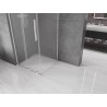 Mexen Velar L drsna tuš kabina 100 x 100 cm, zmrzal, krom - 871-100-100-33-01