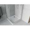 Mexen Rio cabine de douche carrée 80 x 80 cm, givré, chrome + receveur plat, blanc - 860-080-080-01-30-4010