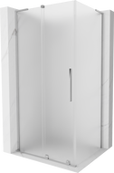 Mexen Velar L cabina doccia scorrevole 90 x 80 cm, brina, cromo - 871-090-080-33-01