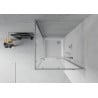 Mexen Rio cabine de douche carrée 80 x 80 cm, givrée, chromée + receveur plat, blanc - 860-080-080-01-30-4010