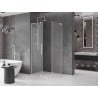 Mexen Velar L sliding shower cabin 90 x 80 cm, frost, chrome - 871-090-080-33-01