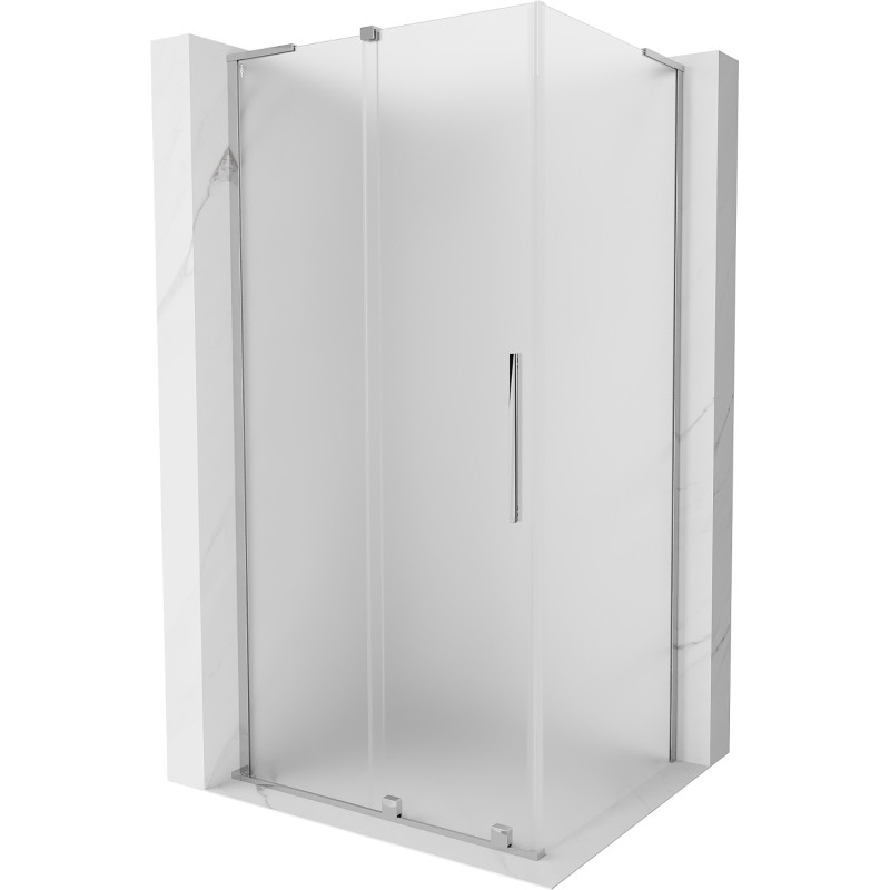 Mexen Velar L klizni tuš kabina 100 x 80 cm, mraz, krom - 871-100-080-33-01