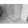 Mexen Rio cabine de douche carrée 80 x 80 cm, givrée, chromée + receveur plat, blanc - 860-080-080-01-30-4010