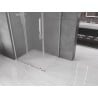 Mexen Velar L sliding shower cabin 90 x 80 cm, frost, chrome - 871-090-080-33-01