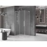 Mexen Velar L cabine de douche coulissante 100 x 80 cm, givre, chrome - 871-100-080-33-01