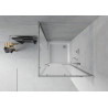 Mexen Rio quadratische Duschkabine 90 x 90 cm, Eisoptik, Chrom + Flat Brausewanne, weiß - 860-090-090-01-30-4010