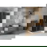 Mexen Rio vierkante douchecabine 70 x 70 cm, grafiet, chroom + Flat douchebak, wit - 860-070-070-01-40-4010