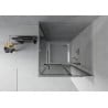 Mexen Rio cabine de douche carrée 70 x 70 cm, graphite, chrome + receveur plat, blanc - 860-070-070-01-40-4010