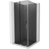 Mexen Velar L schuif douchecabine 110 x 110 cm, grafiet, chroom - 871-110-110-43-01